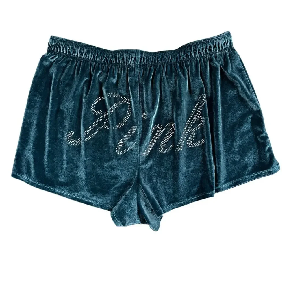 VS Pink Velour Sleep Shorts XL